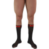 Macho - Chaussettes Fines Taille Unique Noir/Rouge